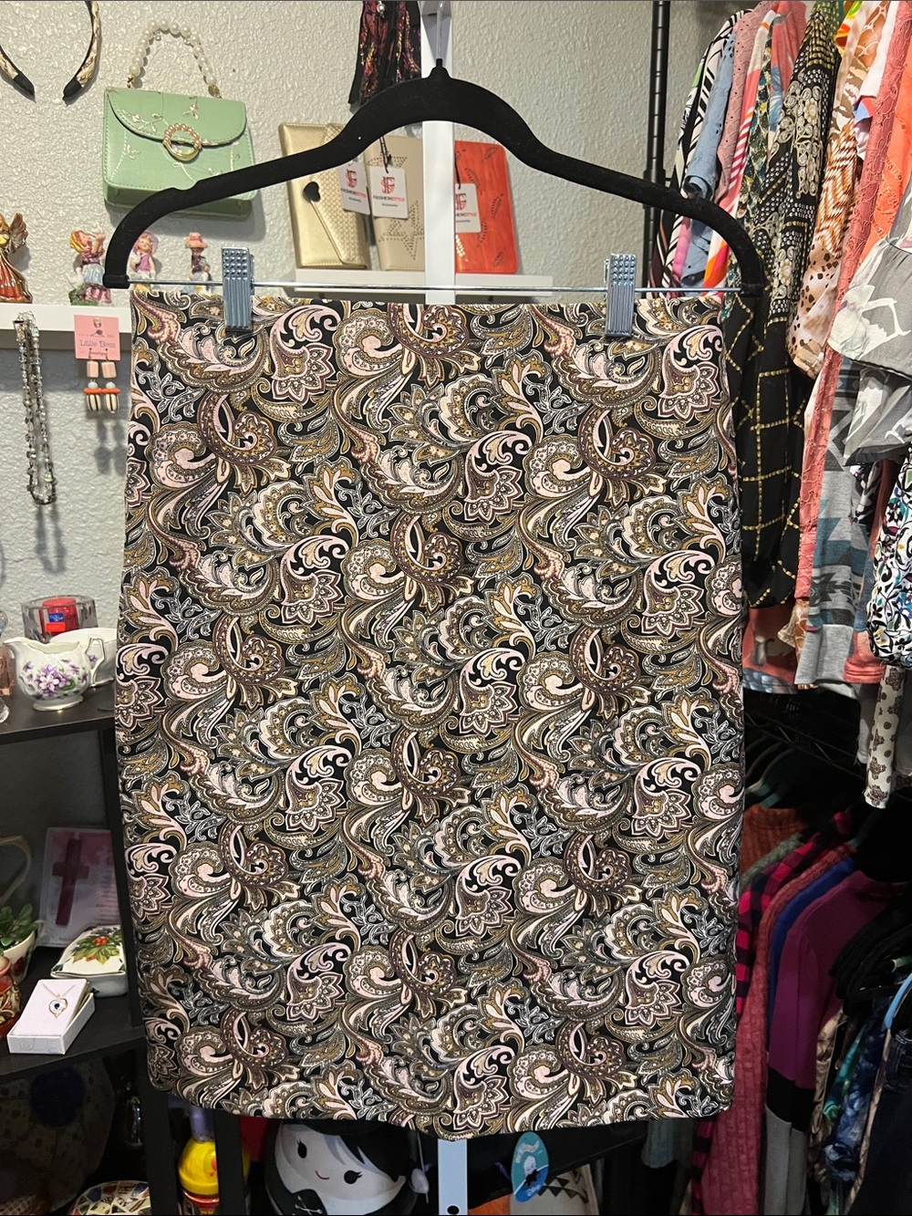 Premise Paisley Print Pencil Skirt